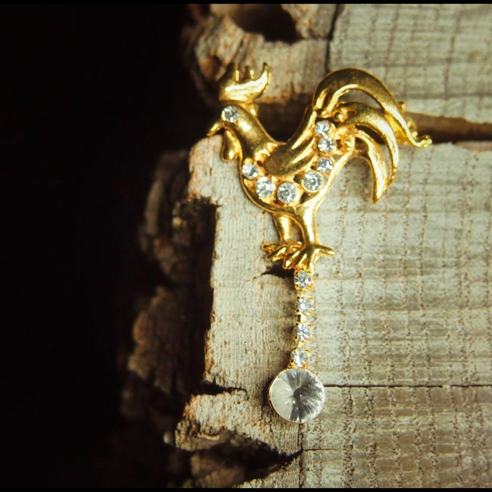 French Chicken Brooch